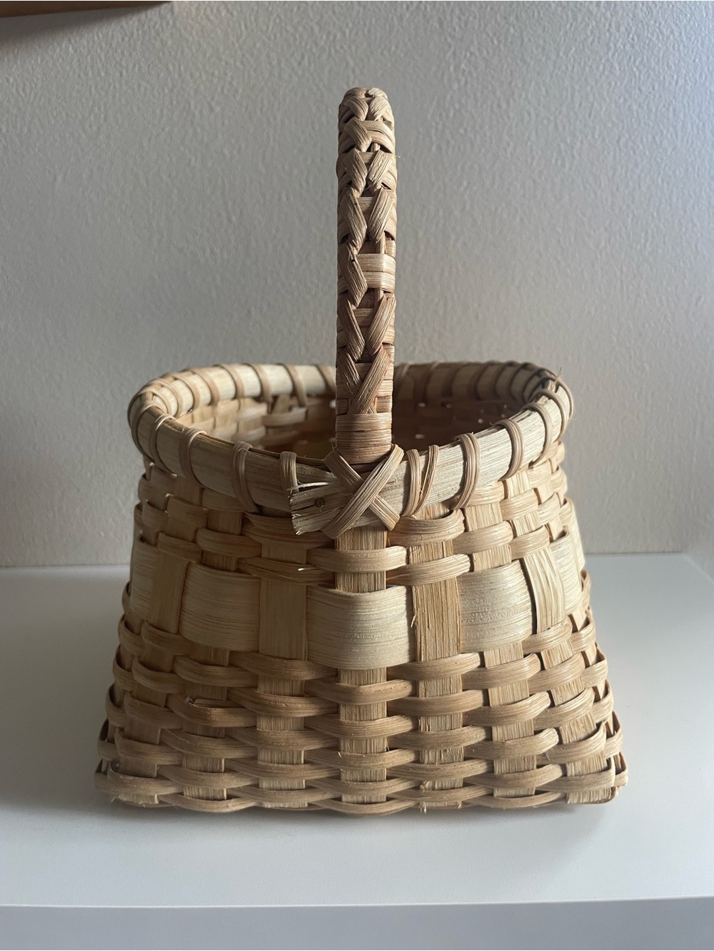 Natural Woven Basket with Handle